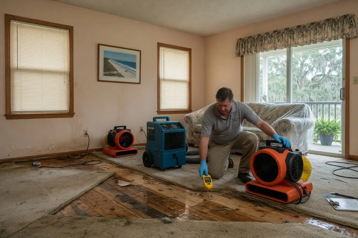 Water Damage Restoration Wilmington NC, LLC crew at work